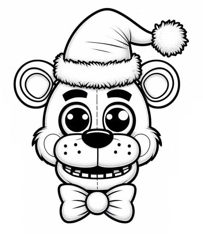 Dibujos de Dibuja cara de Freddy Fazbear para colorear