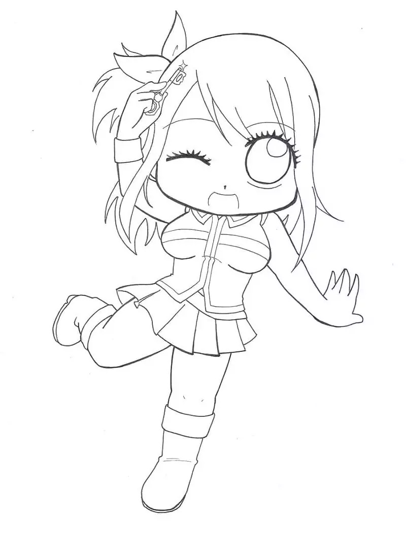 Dibujos de Dibuja Chica Anime gratis para colorear