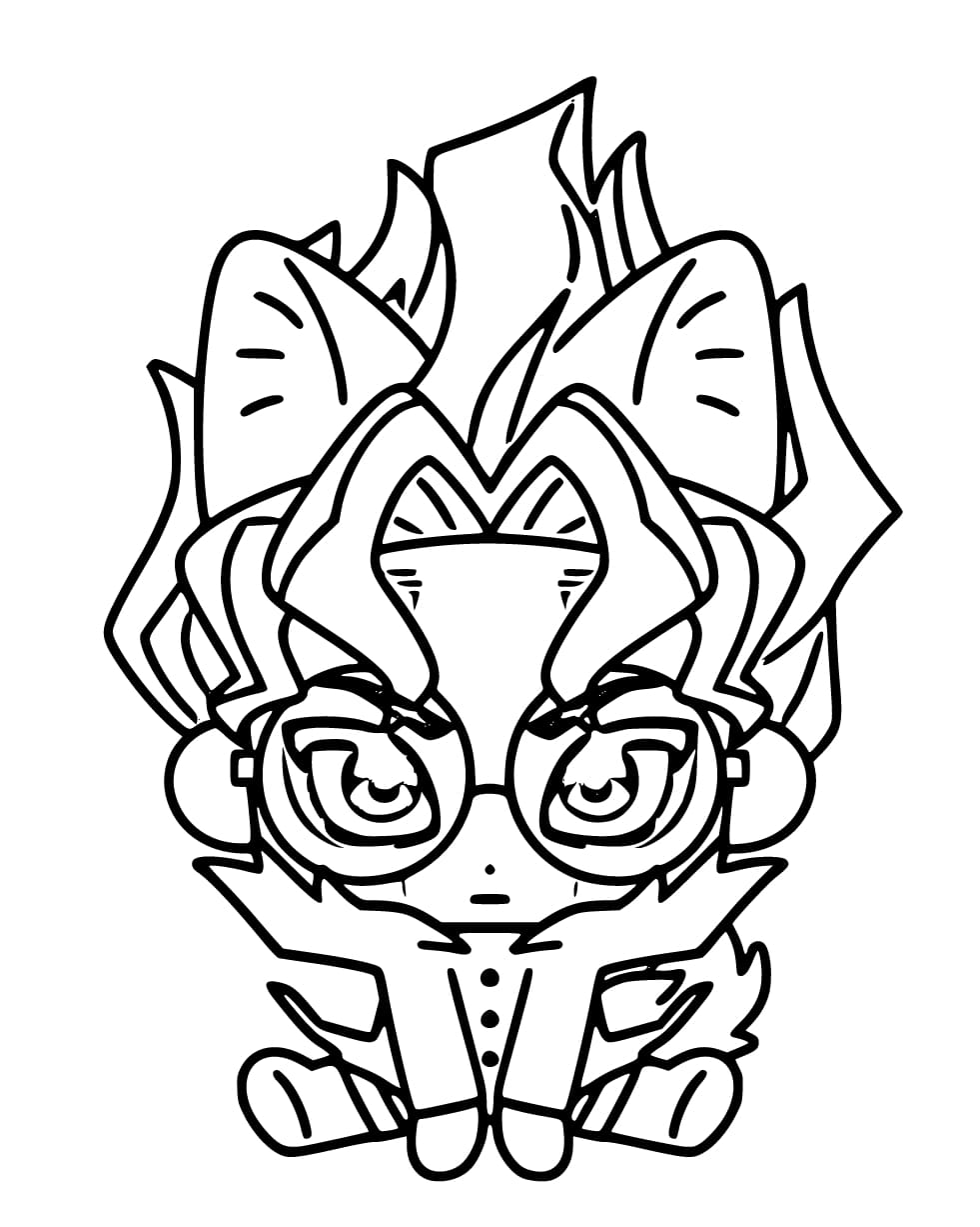 Dibujos de Dibuja Dandadan 3 para colorear