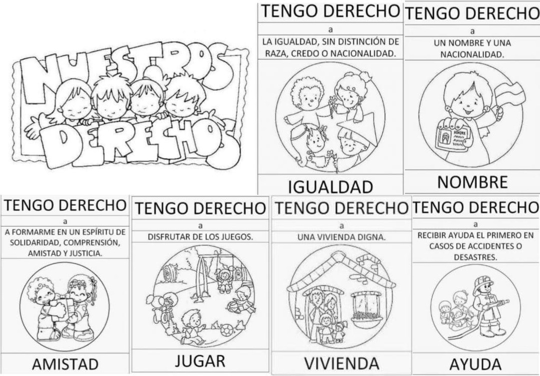 Dibujos de Dibuja Derechos de los Niños para colorear