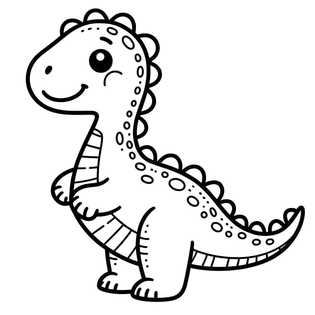 Dibuja dinosaurio divertidos para colorir