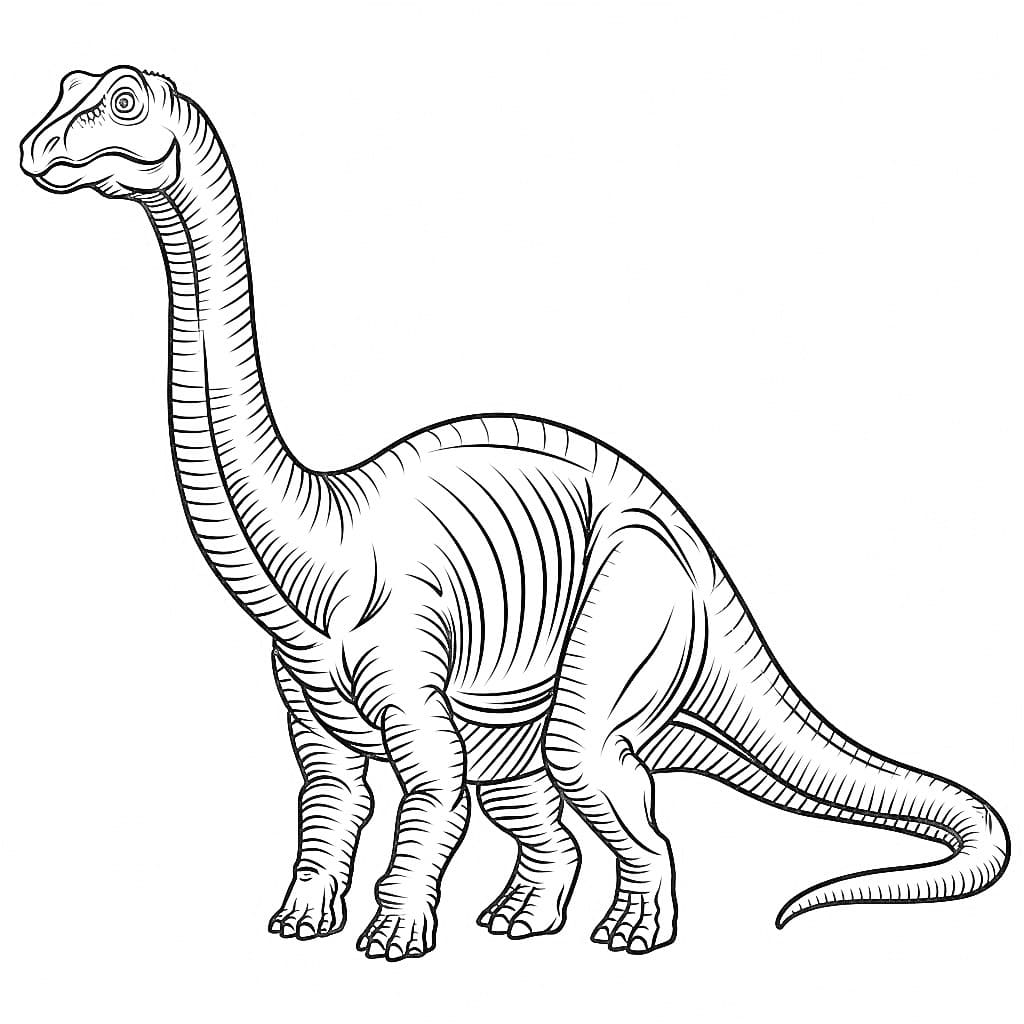 Dibujos de Dibuja dinosaurio imprimible para colorear