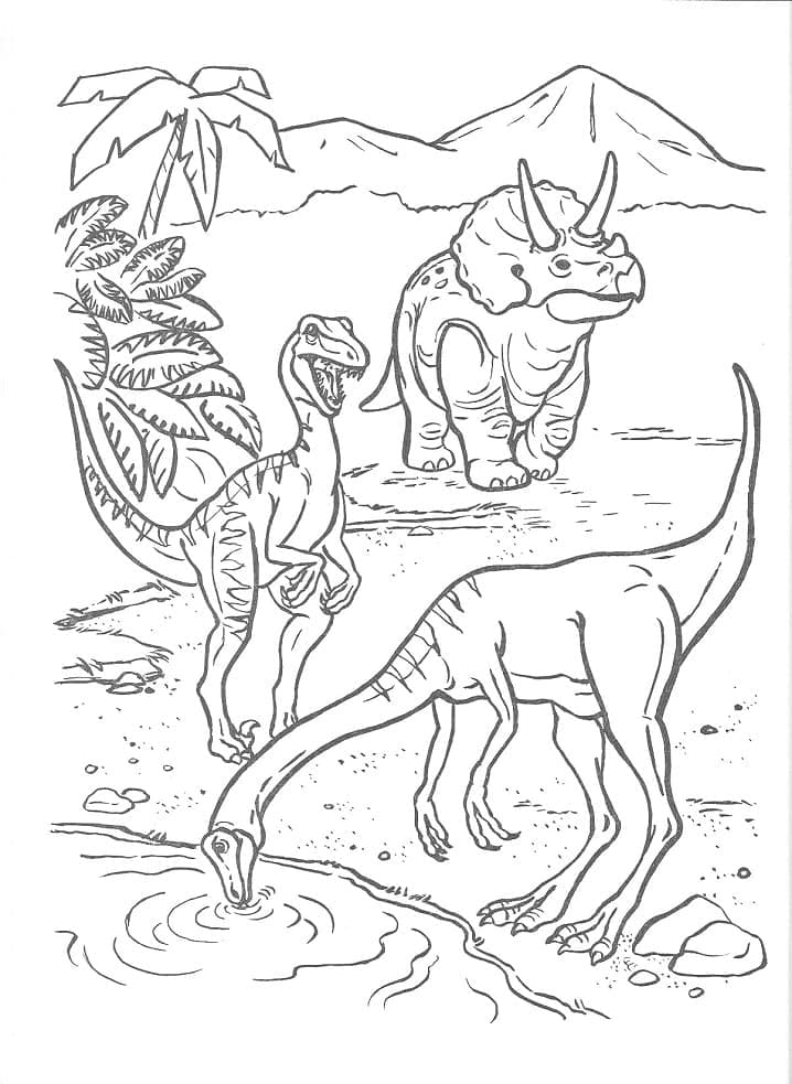 Dibujos de Dibuja dinosaurios de Jurassic Park para colorear