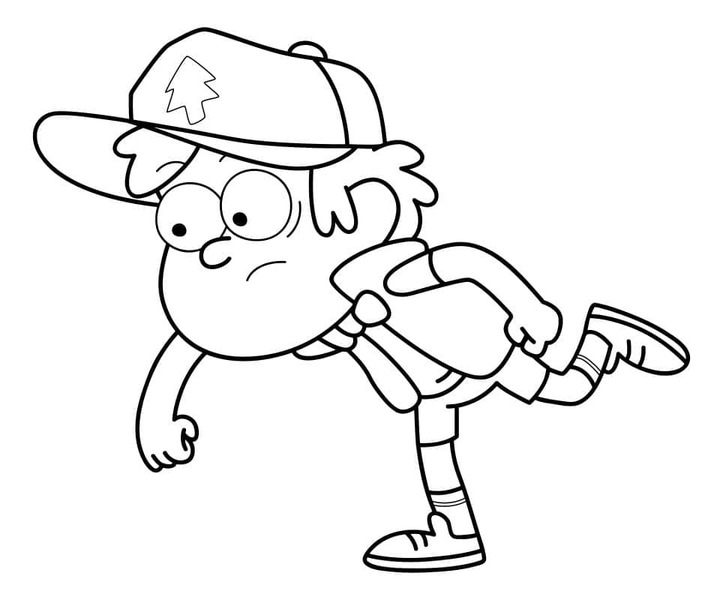 Dibujos de Dibuja Dipper en Gravity Falls para colorear