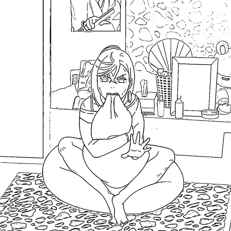 Dibujos de Dibuja divertida Momo Ayase para colorear