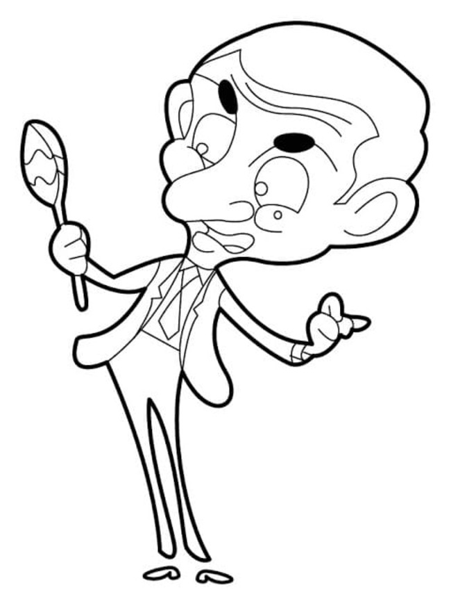 Dibuja divertido Mr Bean para colorir