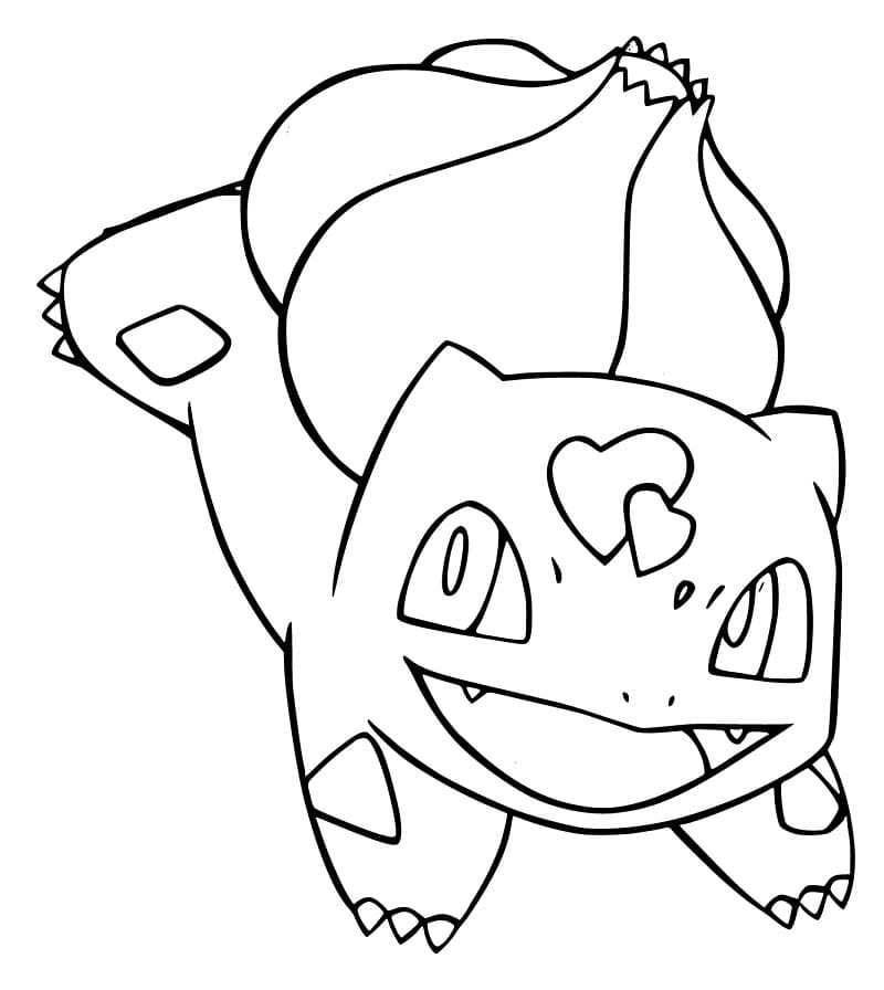 Dibujos de Dibuja el lindo Bulbasaur para colorear