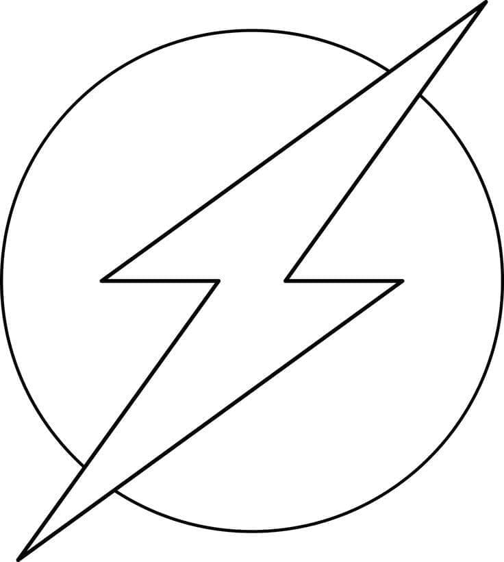 Dibujos de Dibuja el logo de Flash para colorear