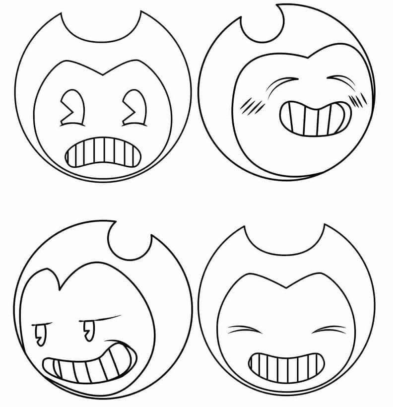 Dibuja emojis Bendy para colorir