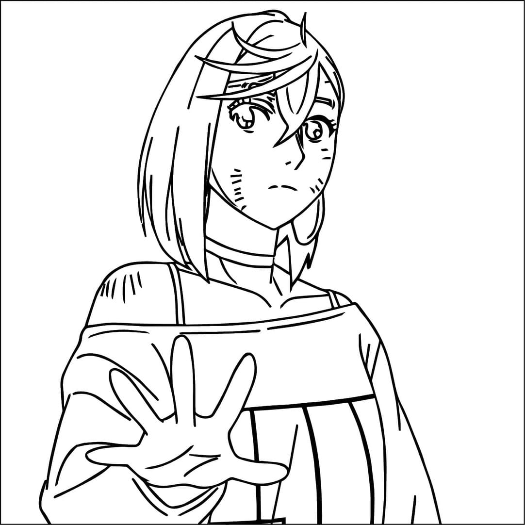 Dibujos de Dibuja encantadora Momo Ayase para colorear
