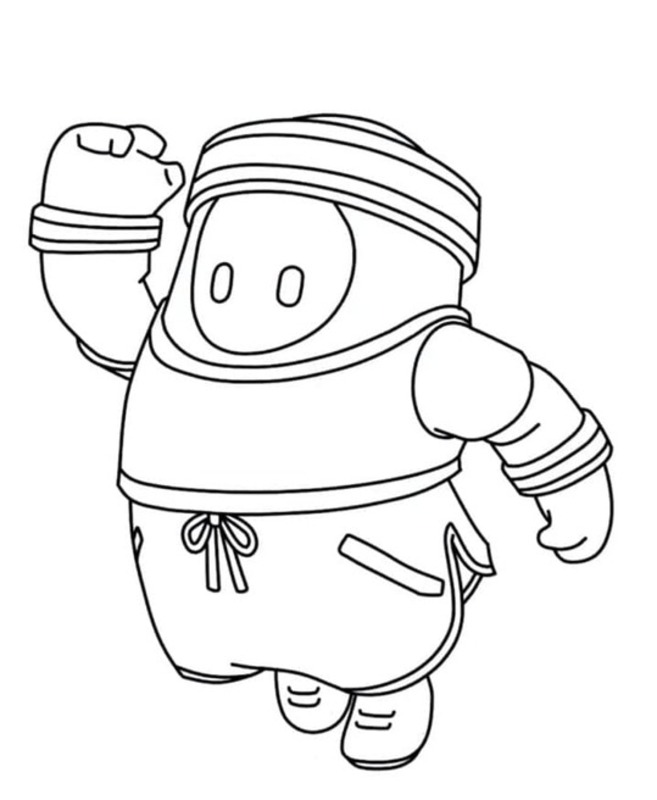 Dibujos de Dibuja Fall Guys Athlete para colorear