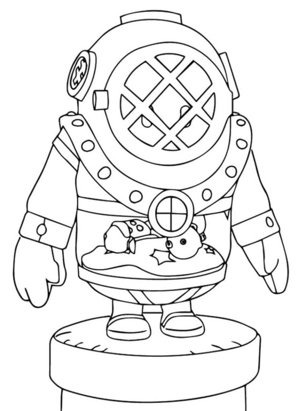 Dibujos de Dibuja Fall Guys Diver para colorear