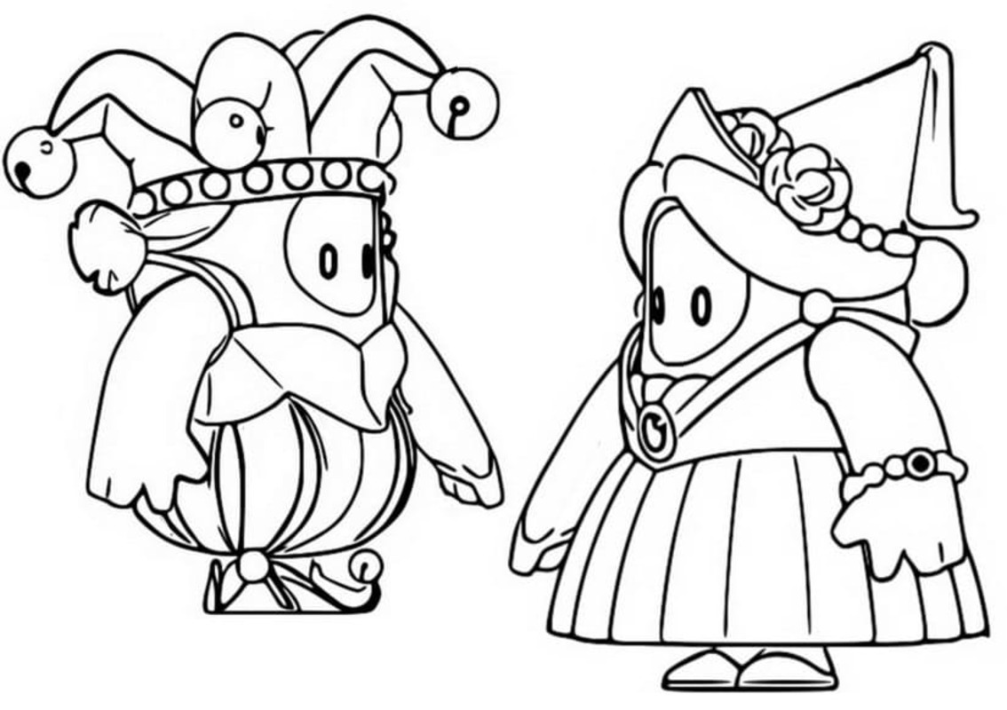 Dibujos de Dibuja Fall Guys imprimible para colorear