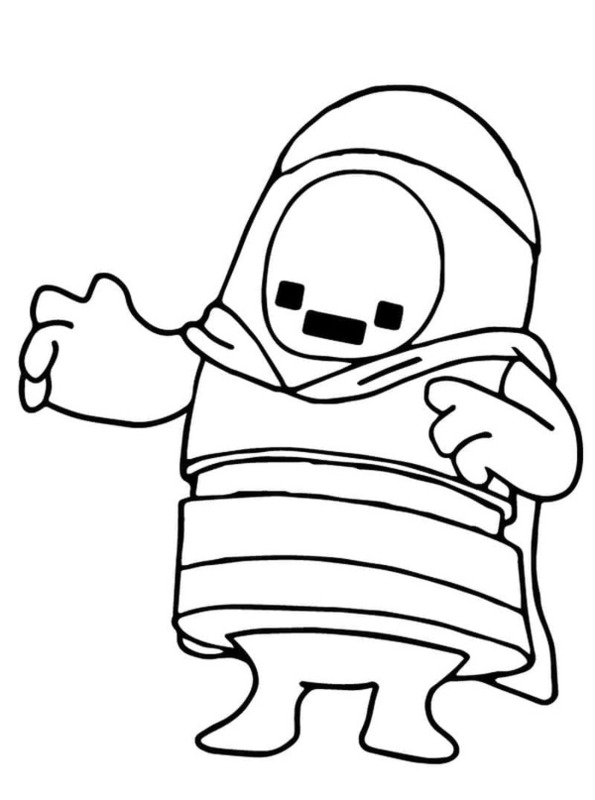 Dibujos de Dibuja Fall Guys Player para colorear