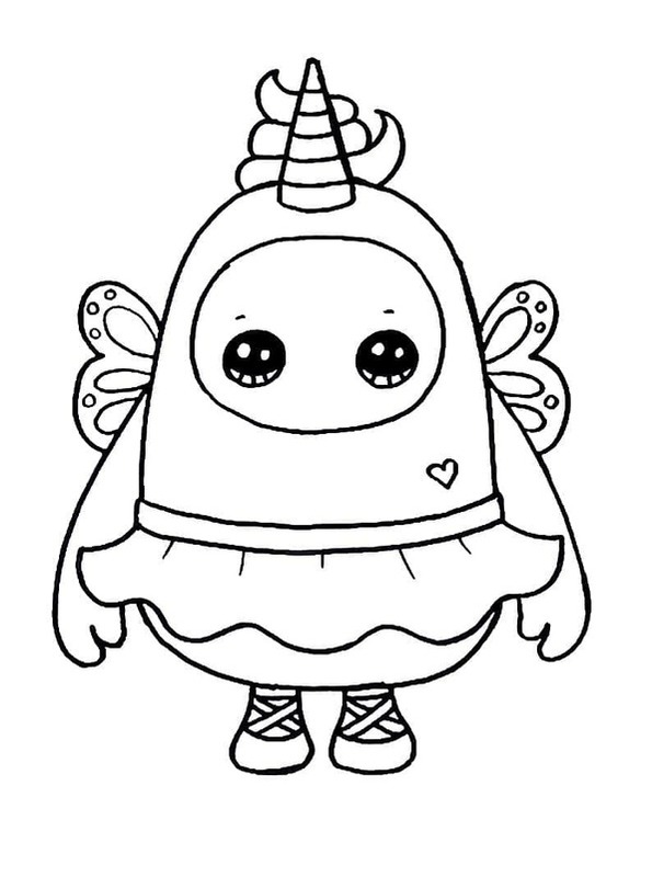 Dibujos de Dibuja Fall Guys Unicorn para colorear