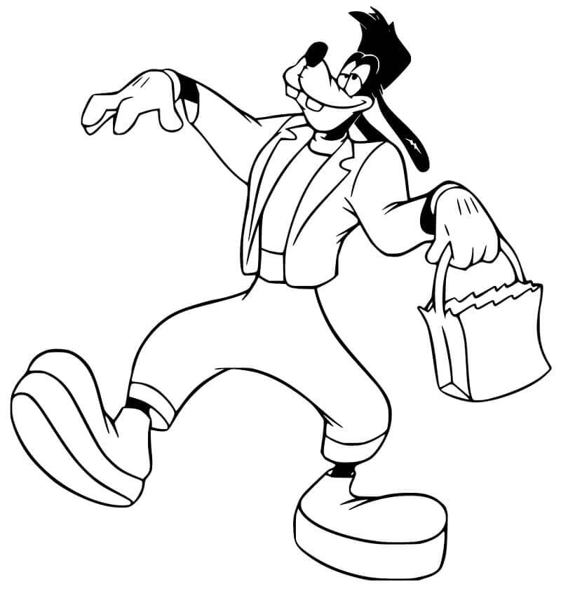 Dibuja Goofy fácil para colorir