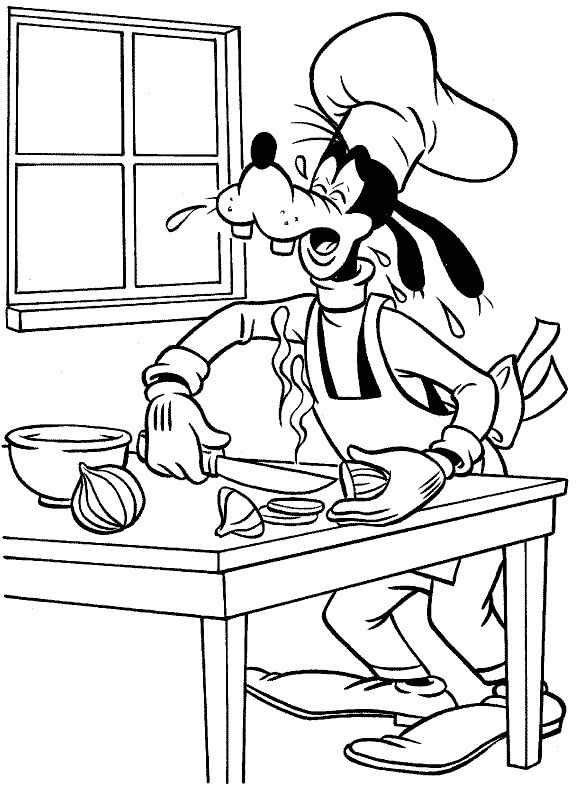 Dibuja Goofy simple para colorir