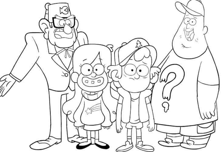 Dibujos de Dibuja Gratis Gravity Falls para colorear