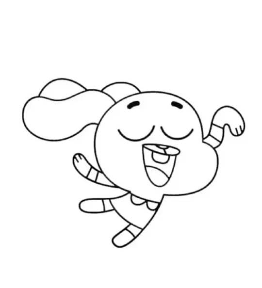 Dibujos de Dibuja gratis Gumball imprimir para colorear