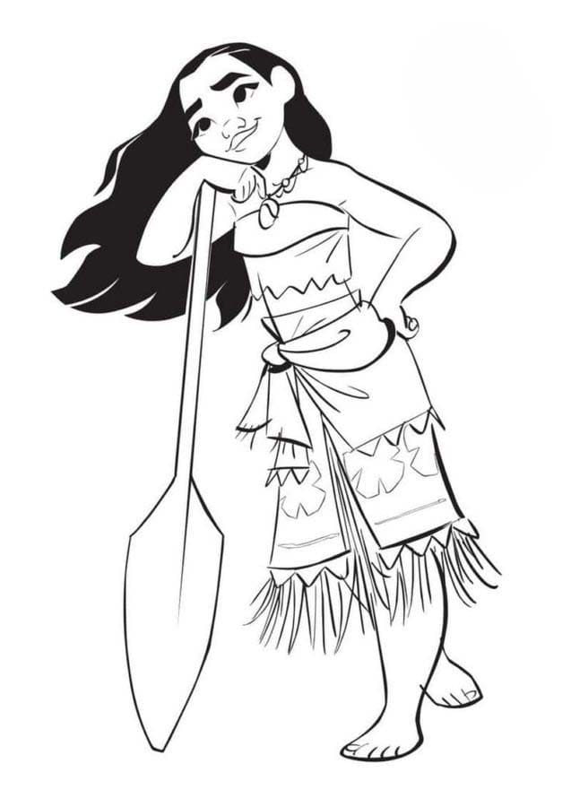 Dibujos de Dibuja gratis Moana imprimir para colorear