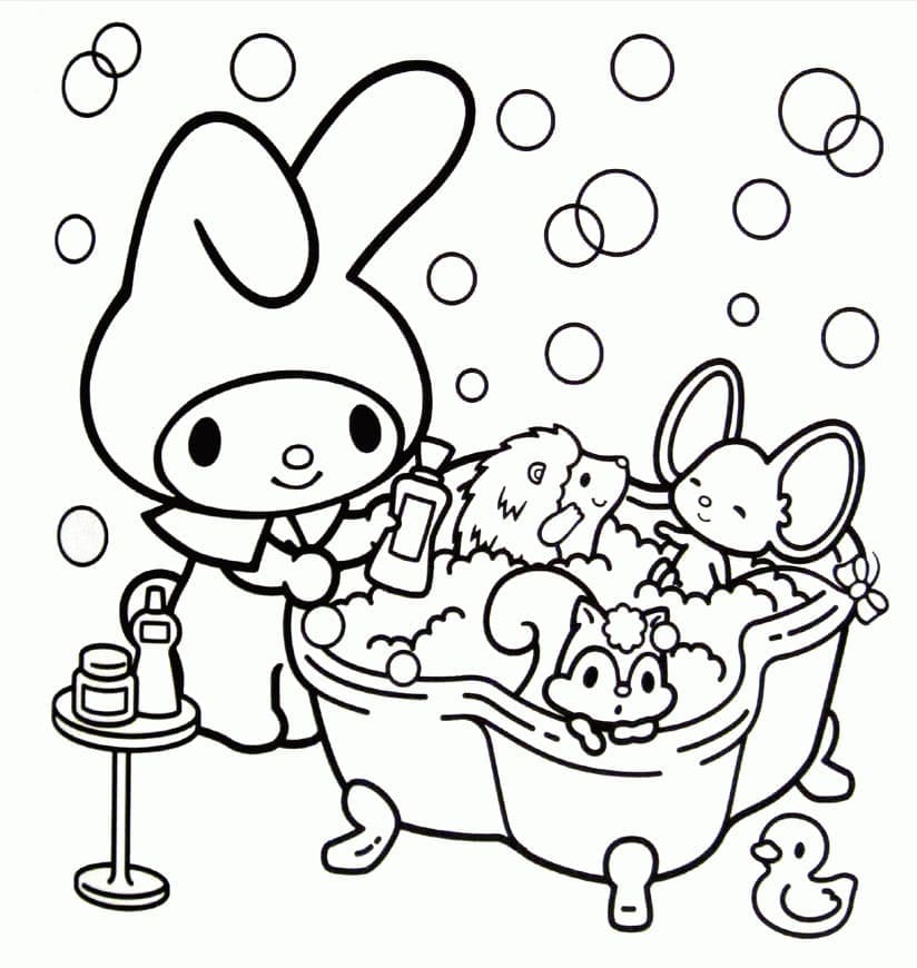 Dibujos de Dibuja gratis My Melody para colorear