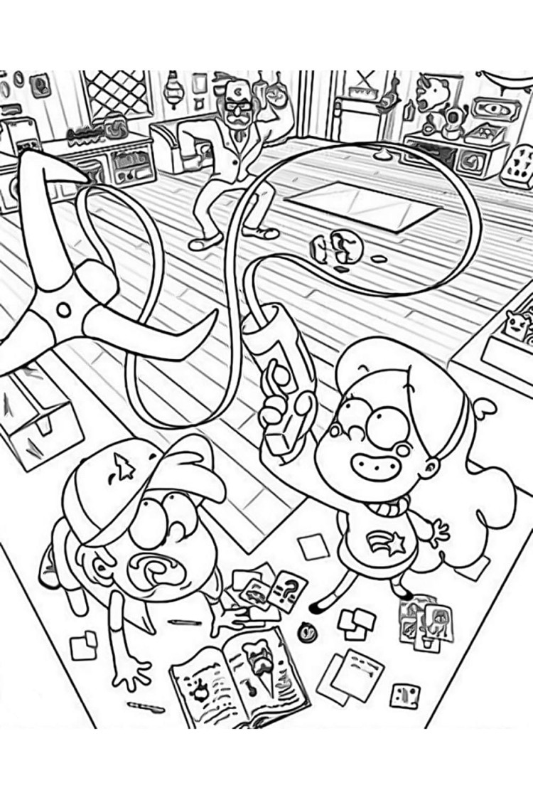 Dibujos de Dibuja Gravity Falls divertido para colorear