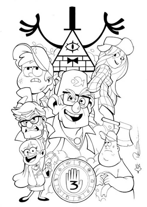 Dibujos de Dibuja Gravity Falls para imprimir para colorear