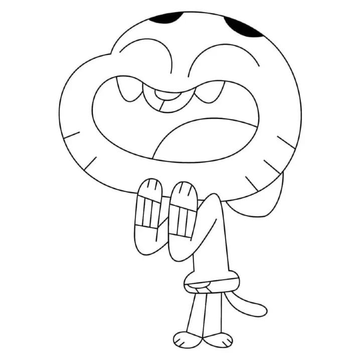 Dibujos de Dibuja Gumball para imprimir para colorear