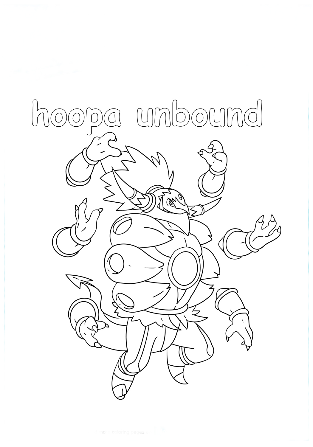 Dibujos de Dibuja Hoopa Unbound gratis para colorear