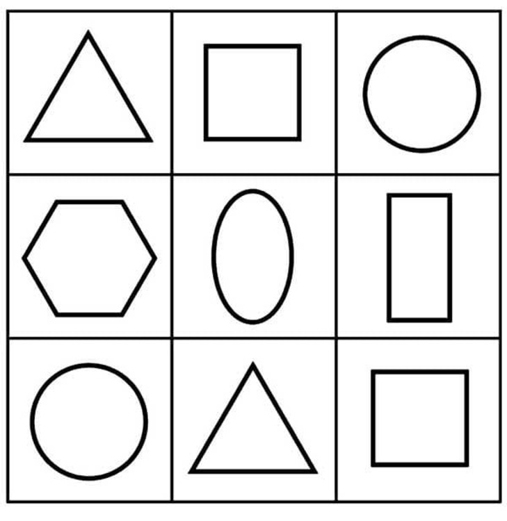 Dibuja imprimir Figuras Geometricas para colorir
