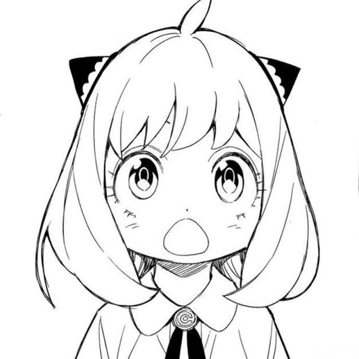Dibujos de Dibuja imprimir gratis Anya Forger para colorear