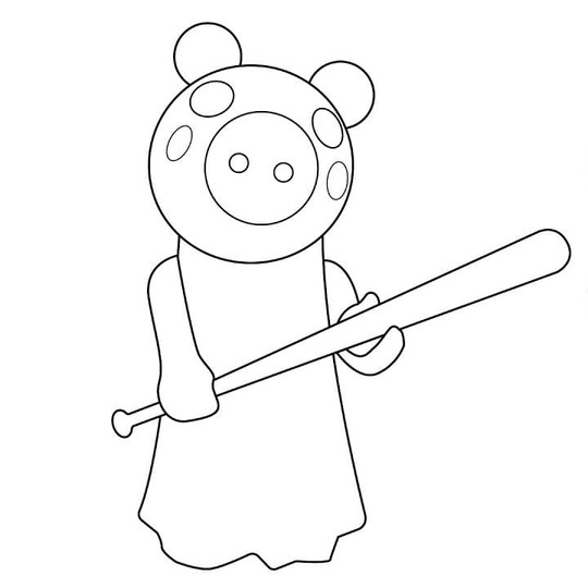 Dibujos de Dibuja imprimir Piggy para colorear