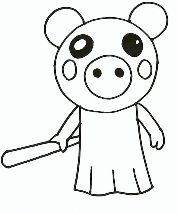 Dibujos de Dibuja imprimir Piggy Roblox para colorear