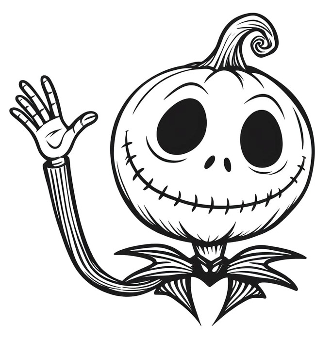 Dibujos de Dibuja Jack Skellington 2 para colorear