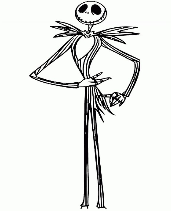 Dibujos de Dibuja Jack Skellington 3 para colorear