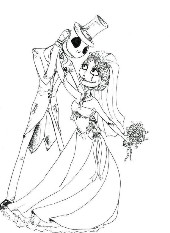 Dibujos de Dibuja Jack Skellington 5 para colorear