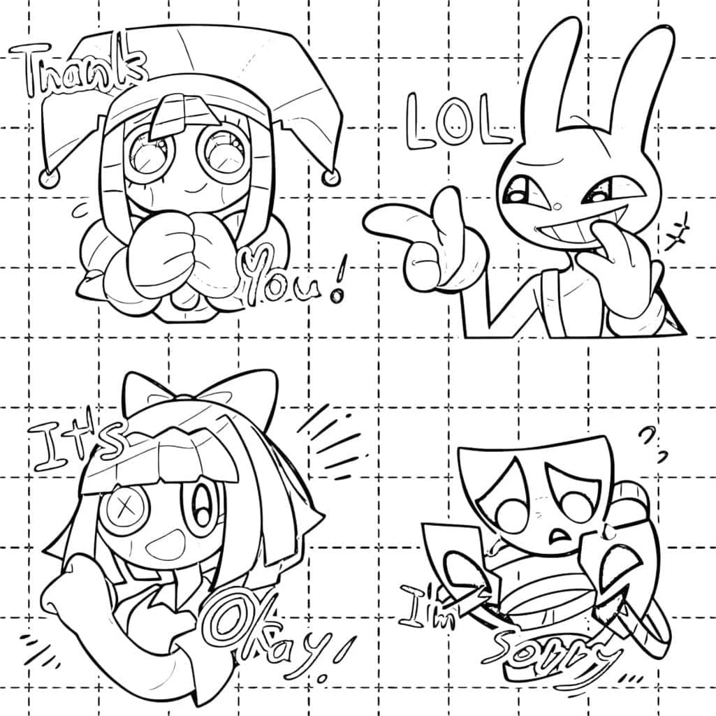 Dibuja Jax gratis para colorir