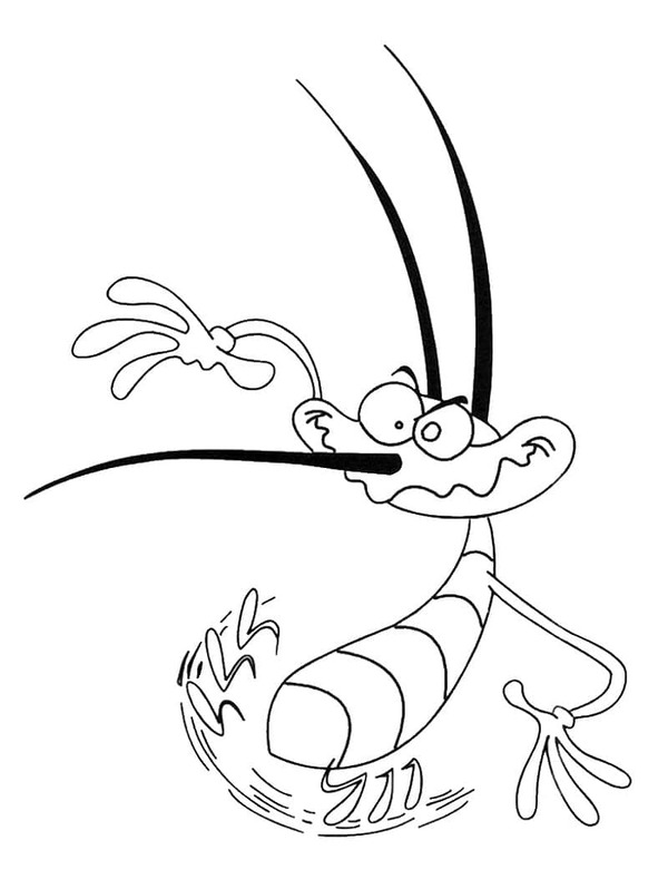 Dibuja Joey de Oggy y las cucarachas para colorir
