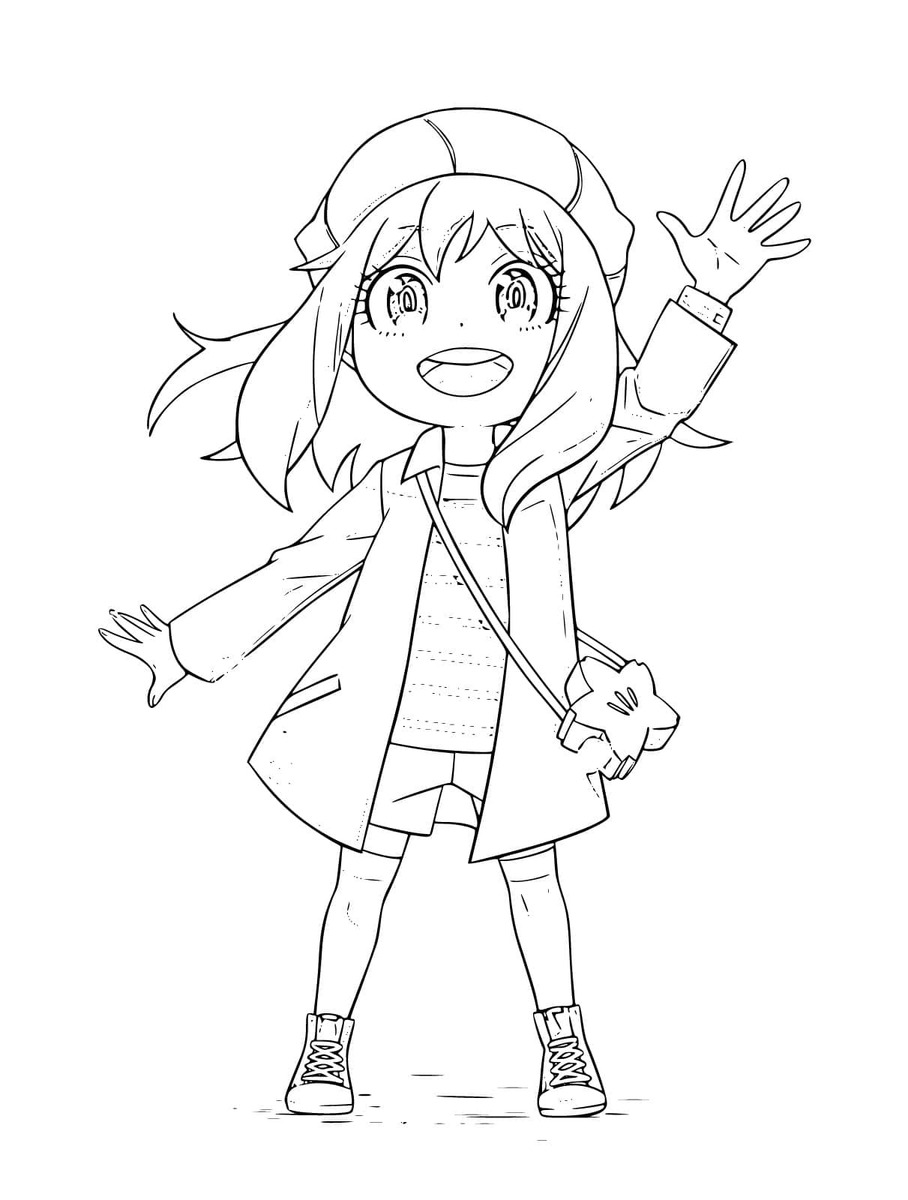 Dibujos de Dibuja la amistosa Anya Forger para colorear