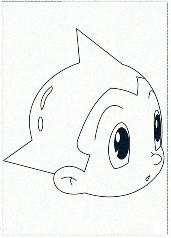 Dibujos de Dibuja la cara de Astro Boy para colorear