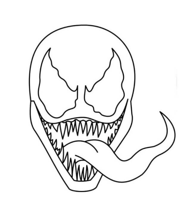 Dibujos de Dibuja la cara de Venom para colorear