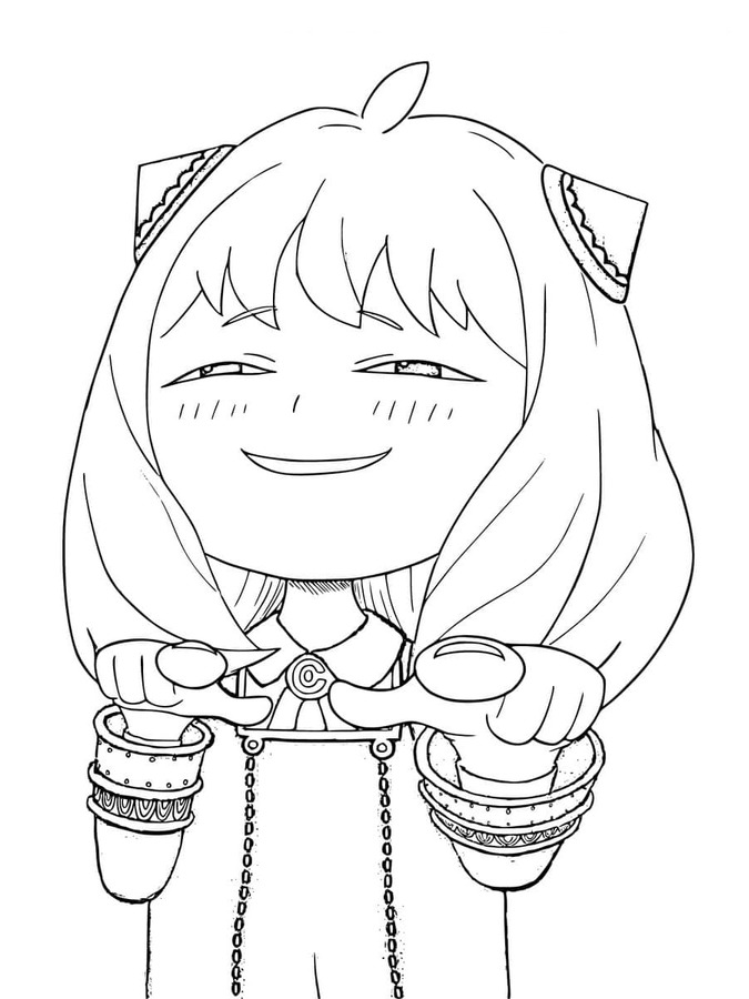 Dibujos de Dibuja la divertida Anya Forger para colorear