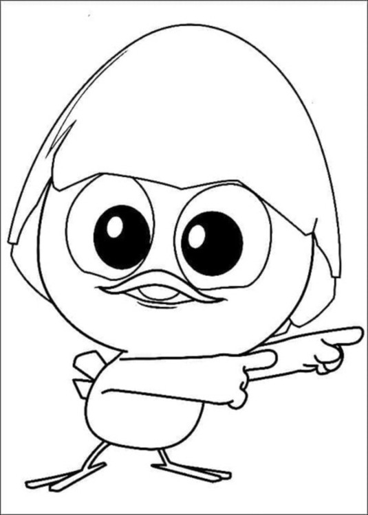 Dibuja la imagen de Calimero para colorir