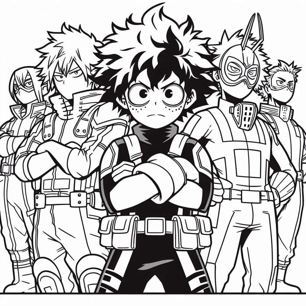 Dibujos de Dibuja la imagen de My Hero Academia para colorear