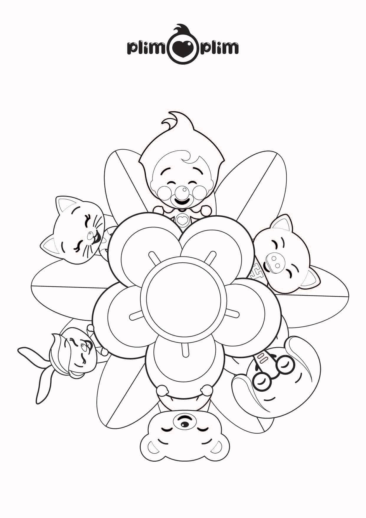 Dibujos de Dibuja la imagen de Plim Plim para colorear
