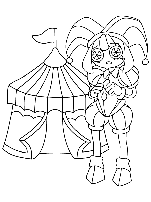 Dibujos de Dibuja la imagen de Pomni para colorear