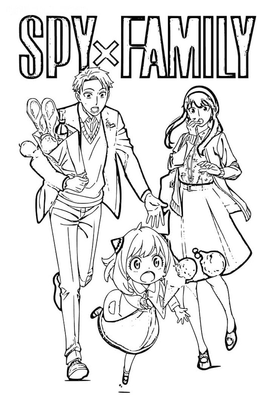 Dibujos de Dibuja la imagen de Spy x Family para colorear