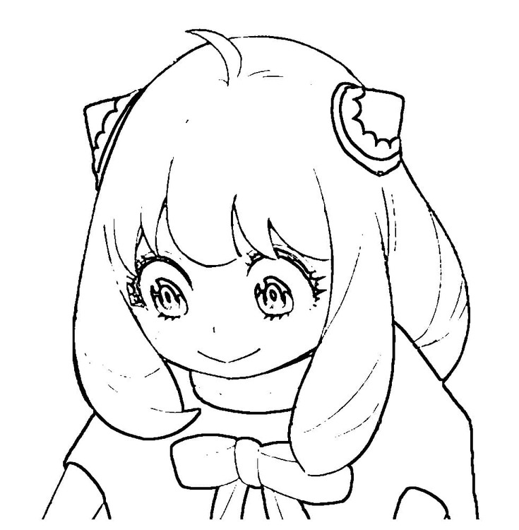 Dibujos de Dibuja la linda Anya Forger para colorear
