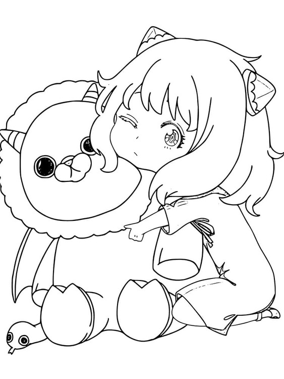 Dibujos de Dibuja la linda Anya Forger para imprimir para colorear