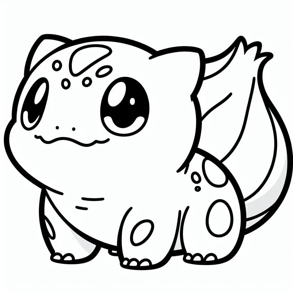 Dibujos de Dibuja lindos Pokémon simplemente para colorear